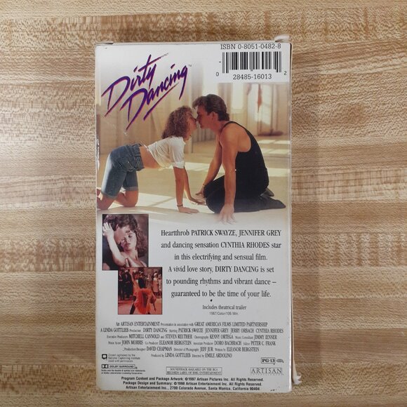 Dirty Dancing 1987 VHS Romance/Dance 80s Cult VTG Patrick Swayze Jennifer Grey - Picture 6 of 9